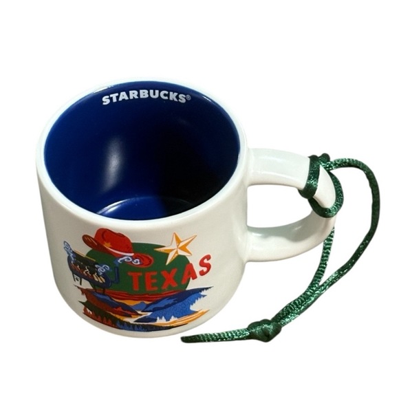 Starbucks Discovery Series Texas Demitasse Mini Coffee Cup Christmas Ornament